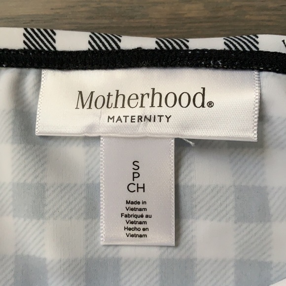 New Motherhood Maternity Checkered Swim Bottoms - Picture 2 of 3